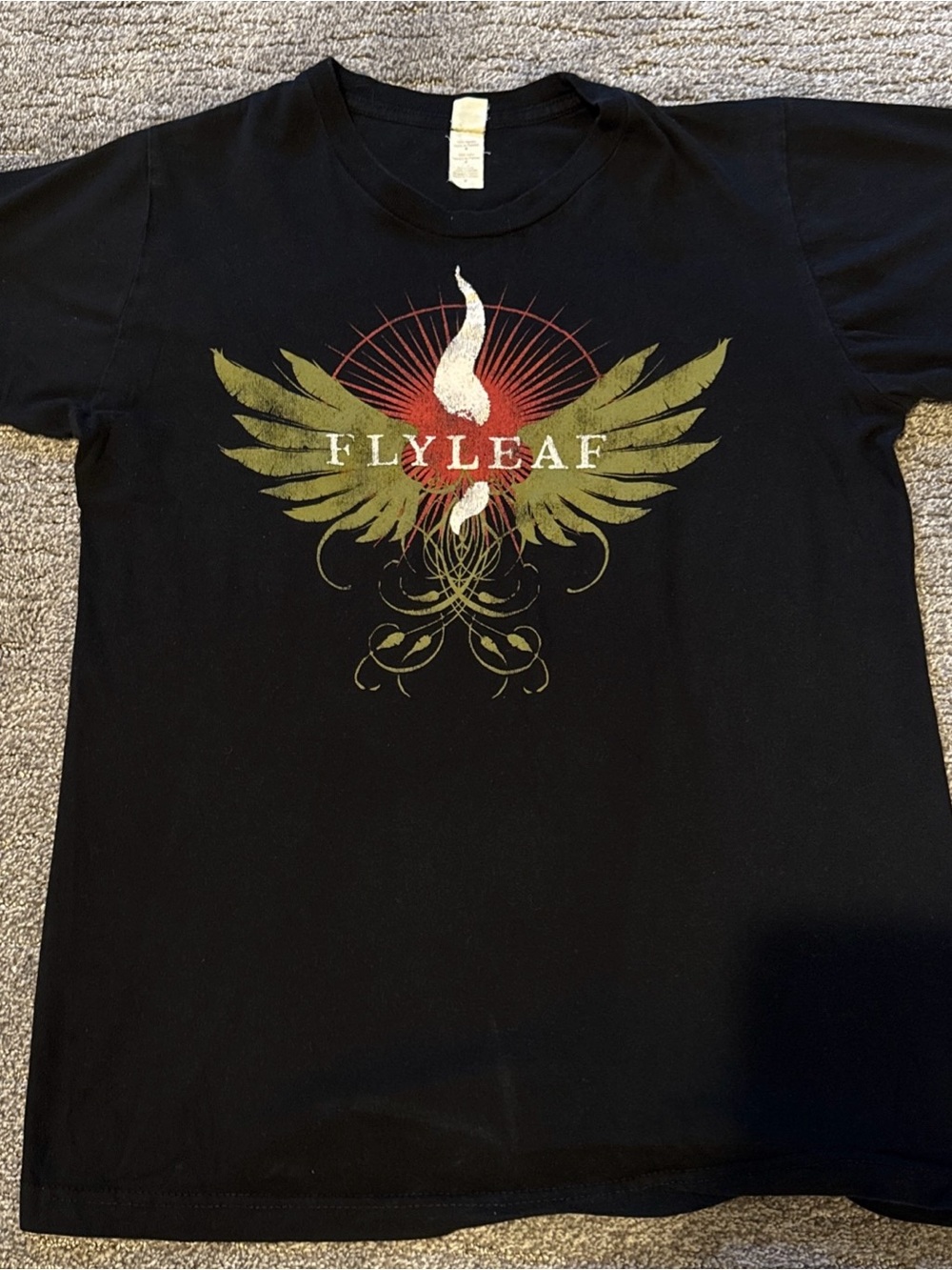 Vintage Flyleaf T Shirt Medium Y2K 2000s Post hardcore Grunge Emo Rock Band M